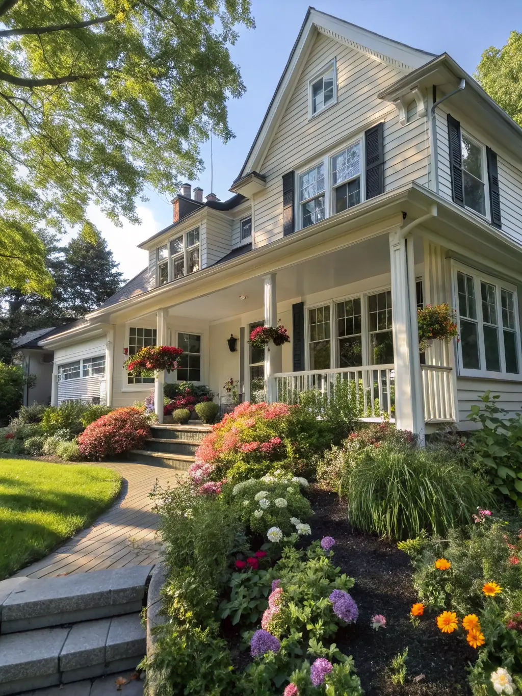 A beautiful Tampa Bay home with newly installed, energy-efficient windows and seamless gutters, enhancing curb appeal and functionality.